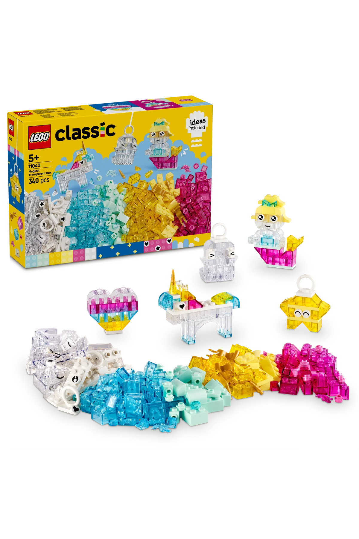لگو کلاسیک مدل جعبه شفاف جادویی ست ساخت خلاقانه برای کودکان کد11040  (340 قطعه)