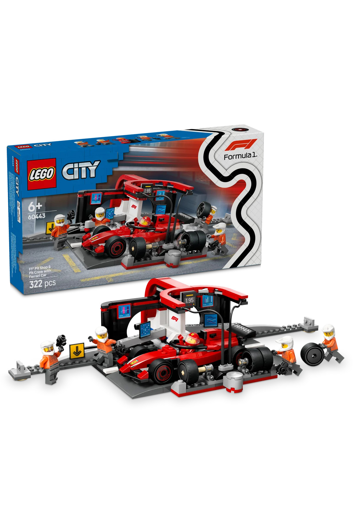 لگو سیتی مدل هیجان پیت‌استاپ فراری ست ساختنی  (322 قطعه)