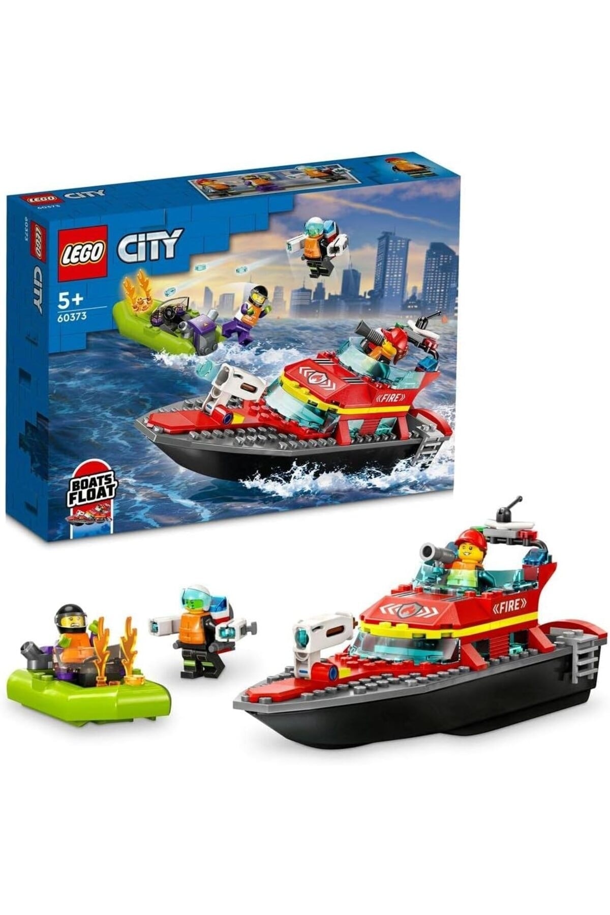 لگو سیتی مدل قایق نجات آتش‌نشانی کد 60373