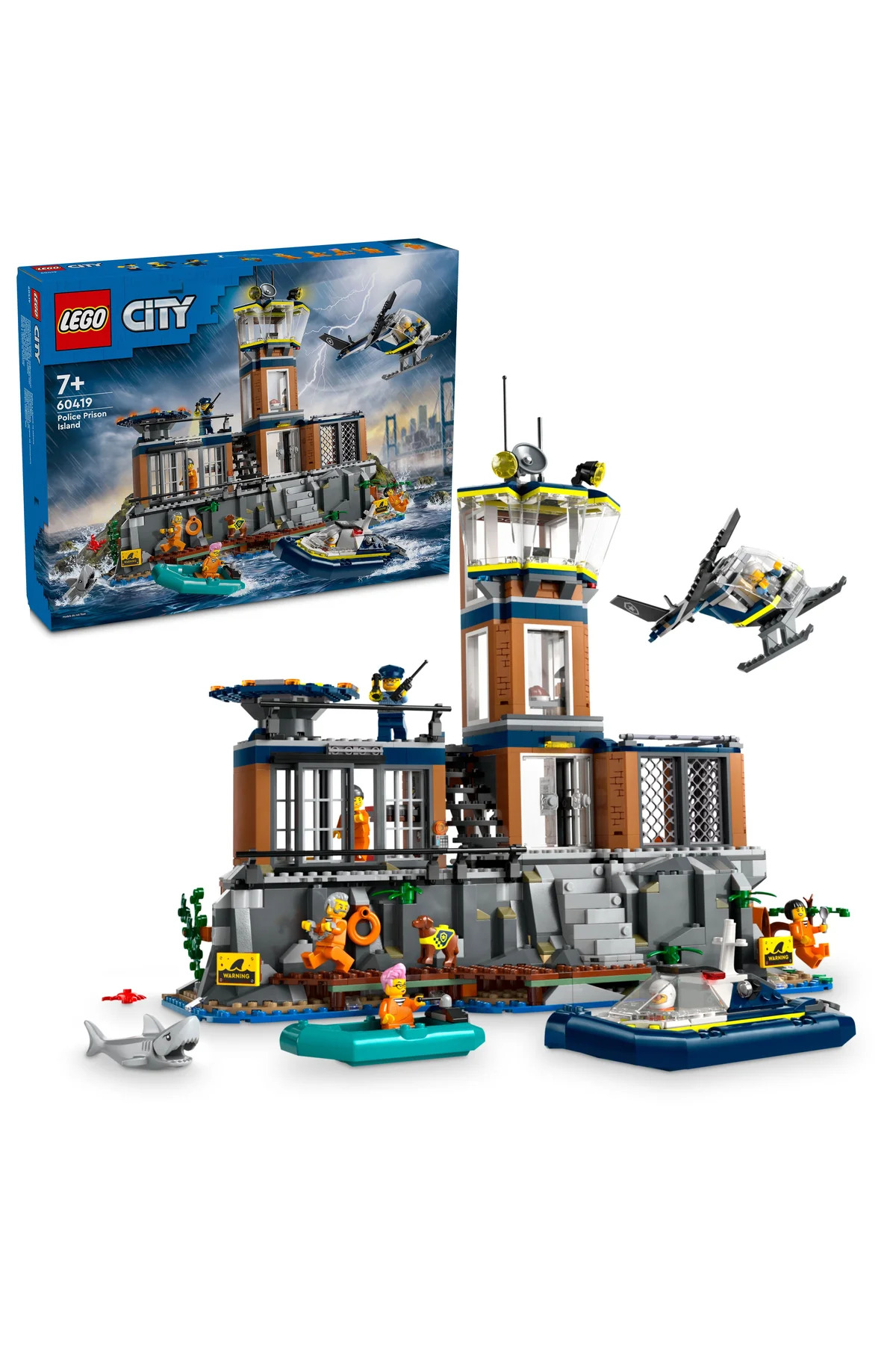 لگو سیتی مدل جزیره زندان پلیس ست ساخت خلاقانه کد 60419 (980 قطعه)