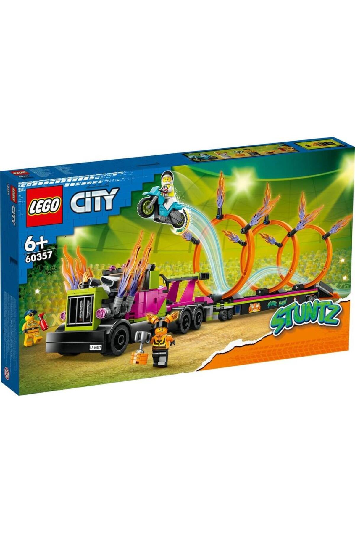 لگو سیتی مدل کامیون نمایش و چالش حلقه آتش کد 60357 (479 قطعه)