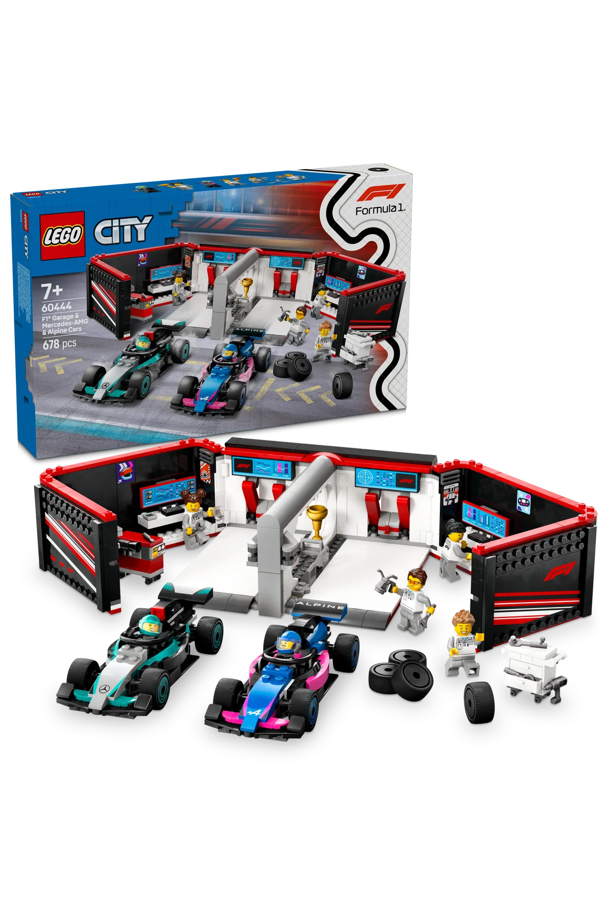 لگو سیتی مدل گاراژ و خودروهای Mercedes‑AMG و Alpine کد 60444