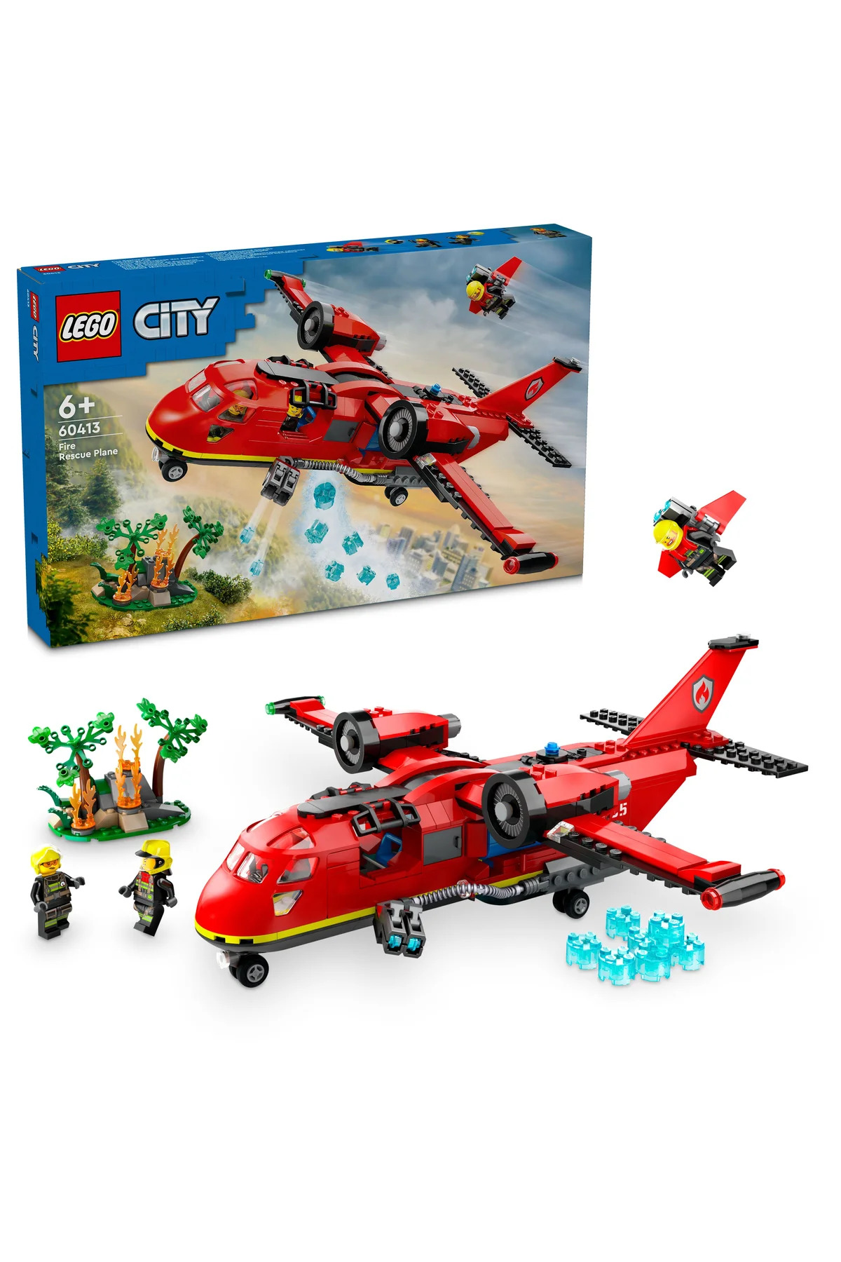 لگو سیتی مدل هواپیمای نجات آتش‌نشان کد 60413 (478 قطعه)