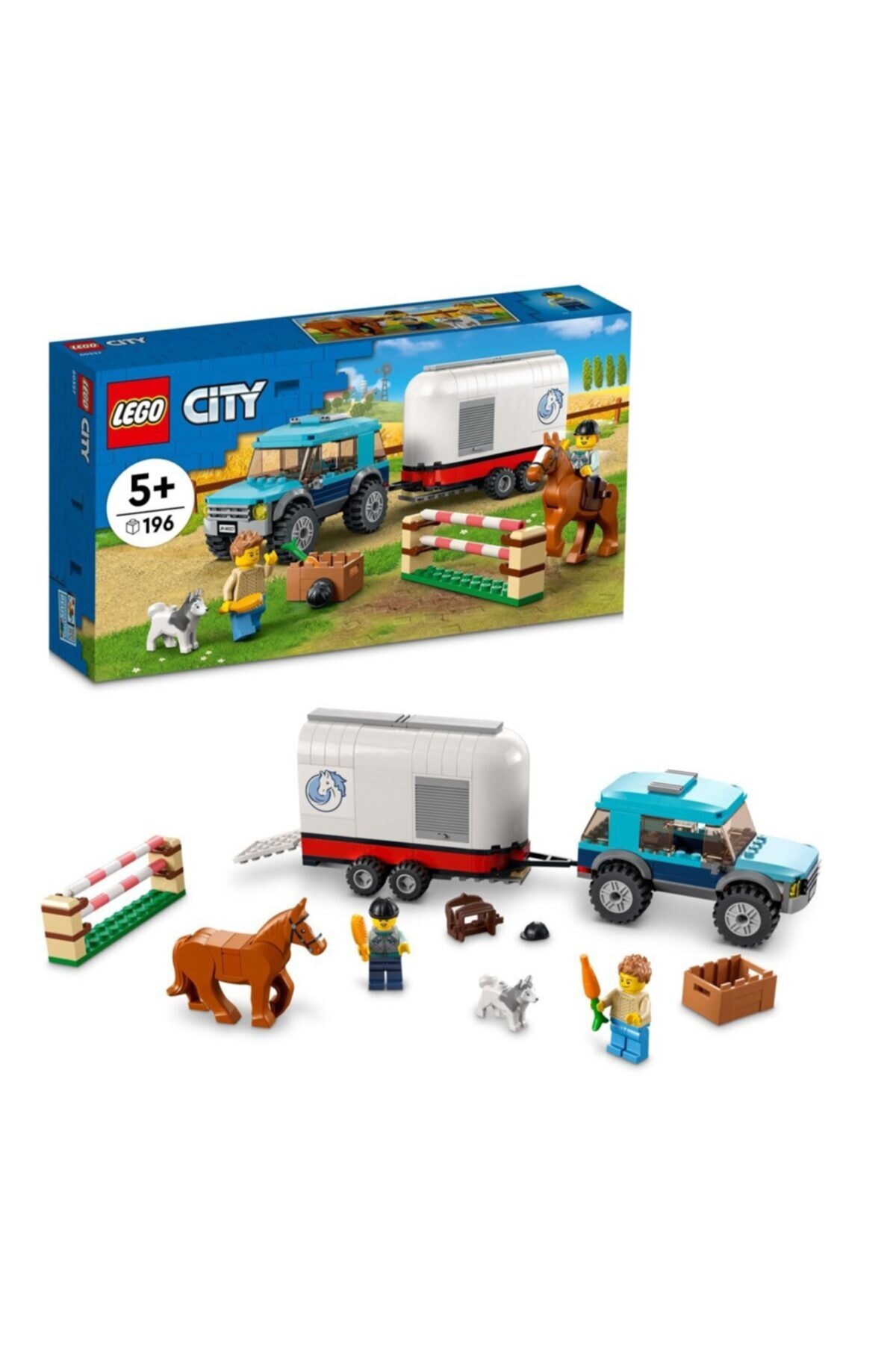 لگو سیتی مدل تریلر حمل اسب کد 60327 (196 قطعه)