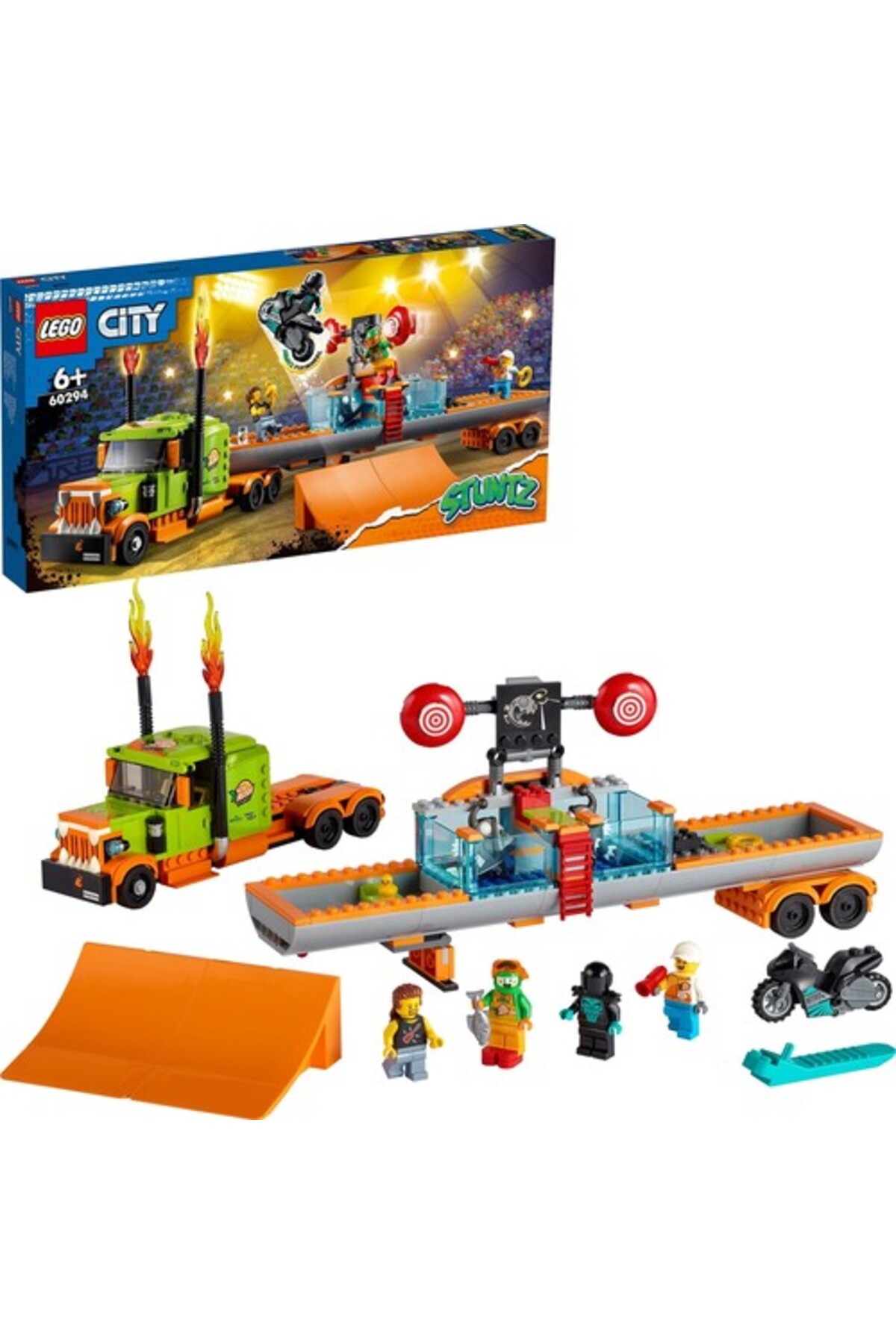 لگو سیتی مدل کامیون نمایش با موتورسیکلت نمایشی کد 60294 (418 قطعه)