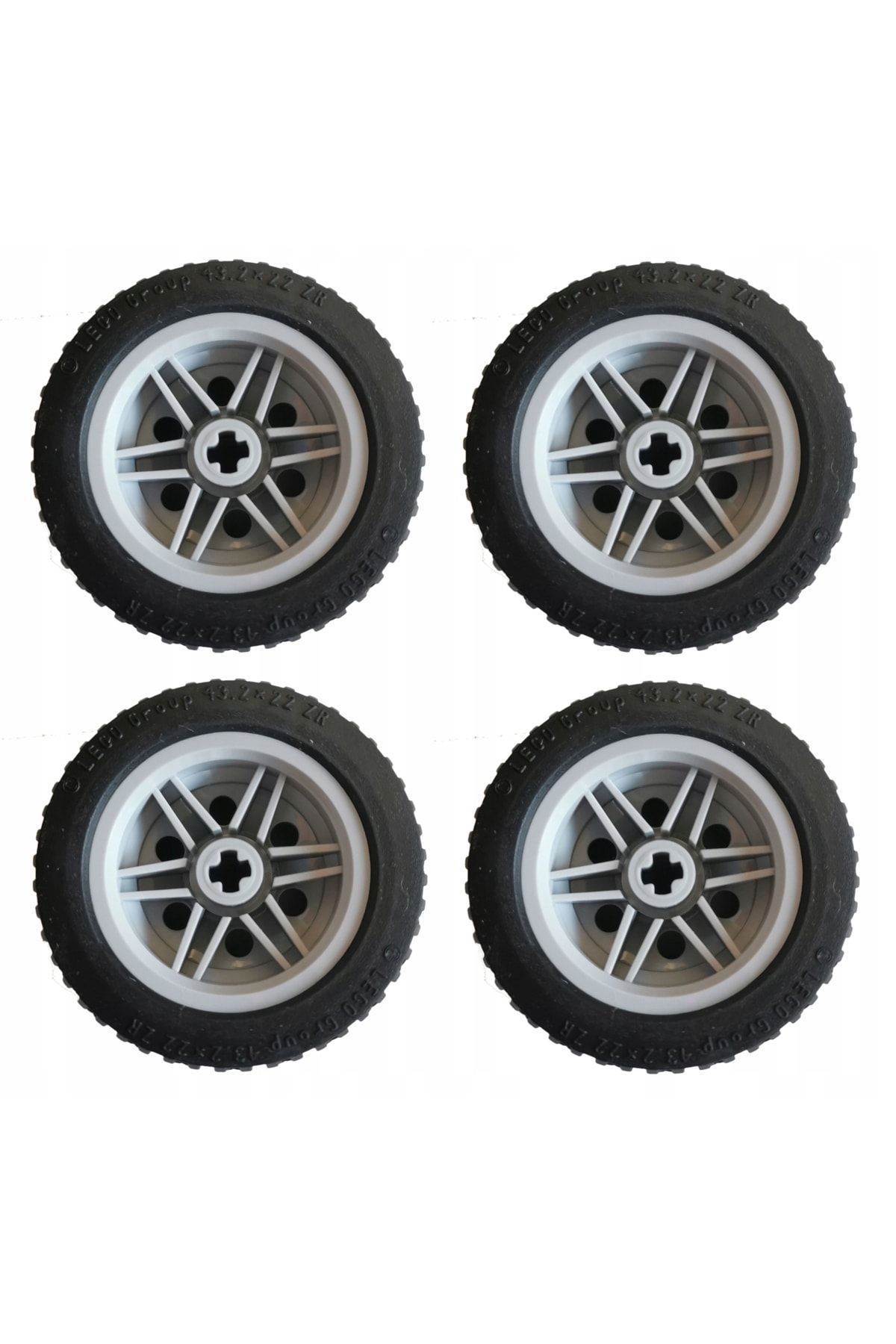 لگو تکنیک مدل لاستیک اورجینال 43.2×22 ZR مشکی چرخ بزرگ با رینگ خاکستری روشن