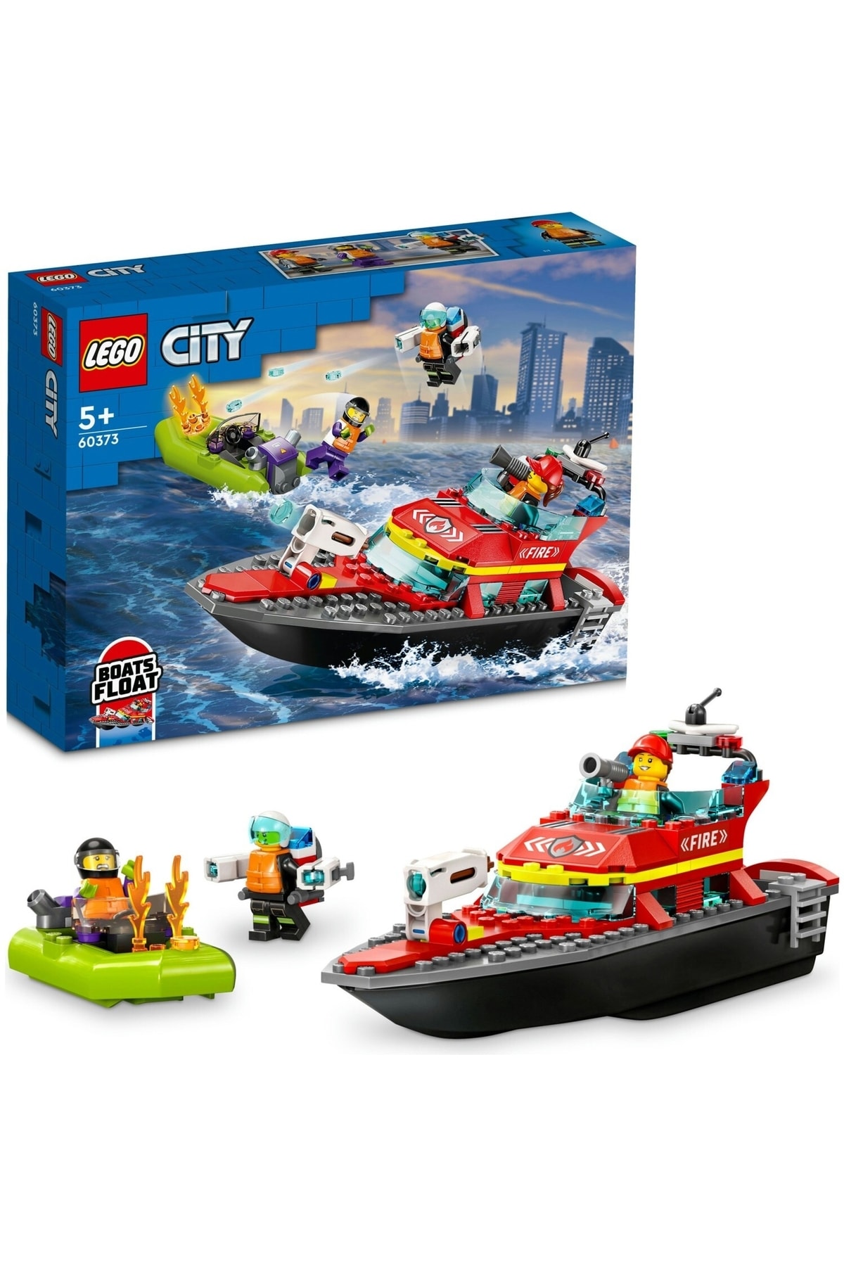 لگوسیتی مدل قایق نجات آتش‌نشانی  کد 60373